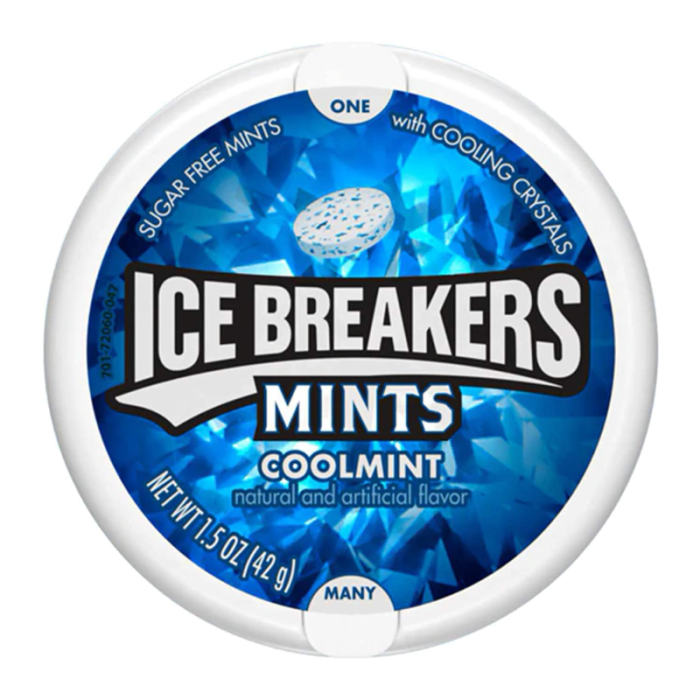 Ice Breakers Cool Mint Sugar Free Mints 8 x 42g (case) - Out of Date